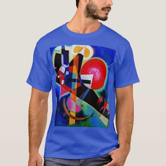 Kandinsky in Blue Abstract Painting Deep Royal T-shirt (Voorkant)