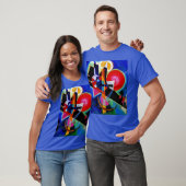 Kandinsky in Blue Abstract Painting Deep Royal T-shirt (Unisex)