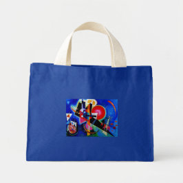 Kandinsky in Blue Abstract Painting Grote Tote Bag