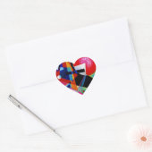 Kandinsky in Blue Abstract Painting Hart Sticker (Envelop)