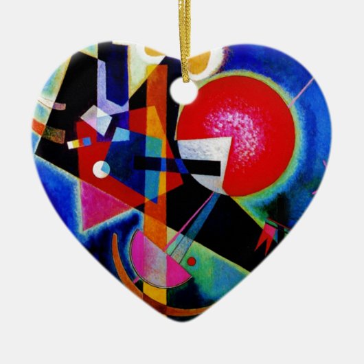 Kandinsky in Blue Abstract Painting Keramisch Ornament (Voorkant)