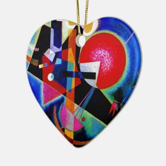 Kandinsky in Blue Abstract Painting Keramisch Ornament (Links)