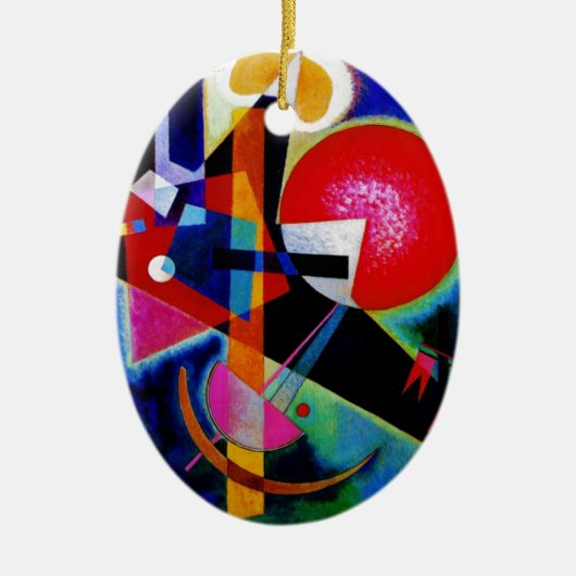 Kandinsky in Blue Abstract Painting Keramisch Ornament (Voorkant)