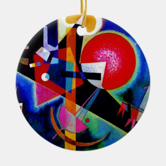 Kandinsky in Blue Abstract Painting Keramisch Ornament (Voorkant)