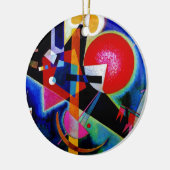Kandinsky in Blue Abstract Painting Keramisch Ornament (Links)