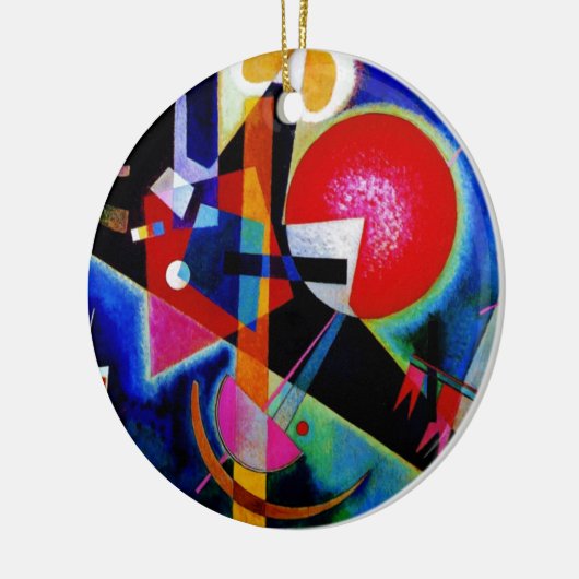 Kandinsky in Blue Abstract Painting Keramisch Ornament (Links)