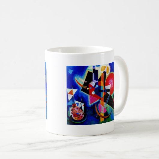 Kandinsky in Blue Abstract Painting Koffiemok (Voorkant rechts)