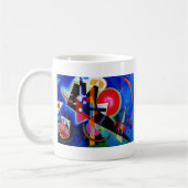 Kandinsky in Blue Abstract Painting Koffiemok (Links)
