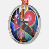 Kandinsky in Blue Abstract Painting Metalen Ornament (Links)