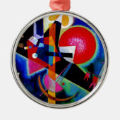 Kandinsky in Blue Abstract Painting Metalen Ornament (Voorkant)