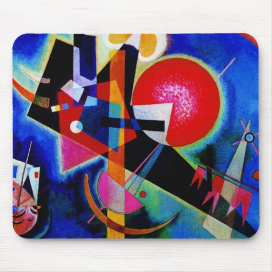 Kandinsky in Blue Abstract Painting Muismat (Voorkant)