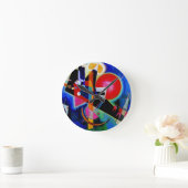Kandinsky in Blue Abstract Painting Ronde Klok (Huis)
