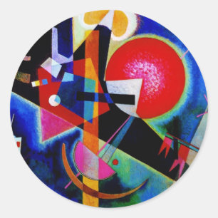 Kandinsky in Blue Abstract Painting Ronde Sticker