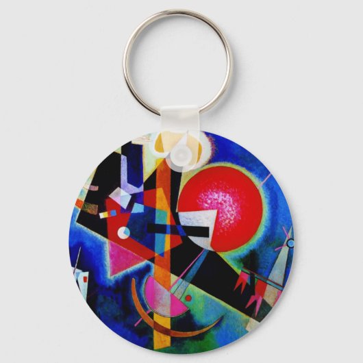 Kandinsky in Blue Abstract Painting Sleutelhanger (Voorkant)