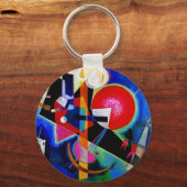 Kandinsky in Blue Abstract Painting Sleutelhanger (Voorkant)
