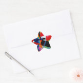 Kandinsky in Blue Abstract Painting Ster Sticker (Envelop)