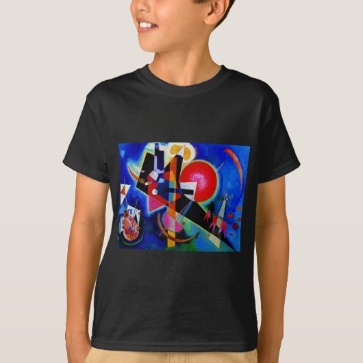 Kandinsky in Blue Abstract Painting T-shirt (Voorkant)