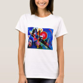Kandinsky in Blue Abstract Painting T-shirt (Voorkant)