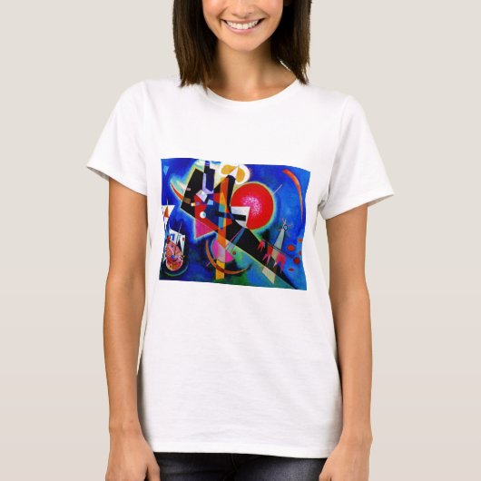 Kandinsky in Blue Abstract Painting T-shirt (Voorkant)