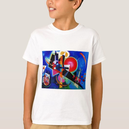 Kandinsky in Blue Abstract Painting T-shirt (Voorkant)