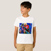 Kandinsky in Blue Abstract Painting T-shirt (Voorkant volledig)