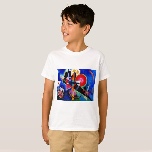 Kandinsky in Blue Abstract Painting T-shirt (Voorkant volledig)