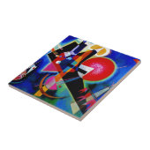 Kandinsky in Blue Abstract Painting Tegeltje (Zijkant)