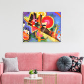 Kandinsky - In Blue, abstracte kunst, Canvas Afdruk (Insitu (Woonkamer))