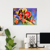 Kandinsky - In Blue, abstracte kunst, Poster (Thuiskantoor)