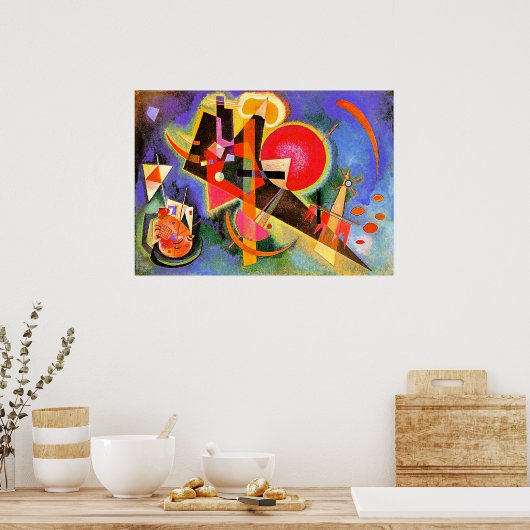 Kandinsky - In Blue, abstracte kunst, Poster (Keuken)