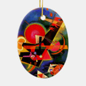 Kandinsky - In Blue, beroemd kunstwerk Keramisch Ornament (Achterkant)
