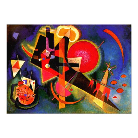 Kandinsky - In Blue, populair schilderij Foto Afdruk (Voorkant)