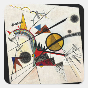 Kandinsky - in de Zwarte Zee Vierkante Sticker