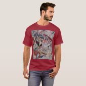 Kandinsky in Gray Abstract Artwork Maroon T-shirt (Voorkant volledig)