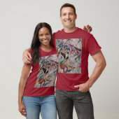 Kandinsky in Gray Abstract Artwork Maroon T-shirt (Unisex)