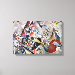 Kandinsky in Grey Canvas Afdruk