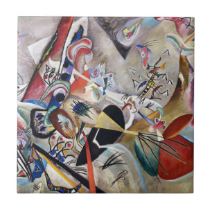 Kandinsky in Grey Tile Tegeltje