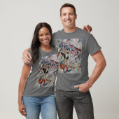 Kandinsky in grijs Abstract kunstwerk donkergrijs T-shirt (Unisex)