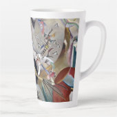 Kandinsky in grijs Abstract kunstwerk Latte Mok (Rechts)