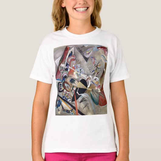 Kandinsky in grijs Abstract kunstwerk T-shirt (Voorkant)