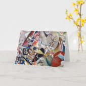 Kandinsky in Grijs Wenskaart Kaart (Gele Bloem)