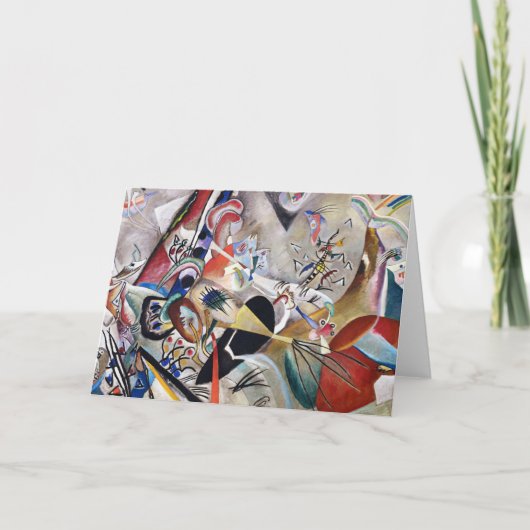 Kandinsky in Grijs Wenskaart Kaart (Voorkant)