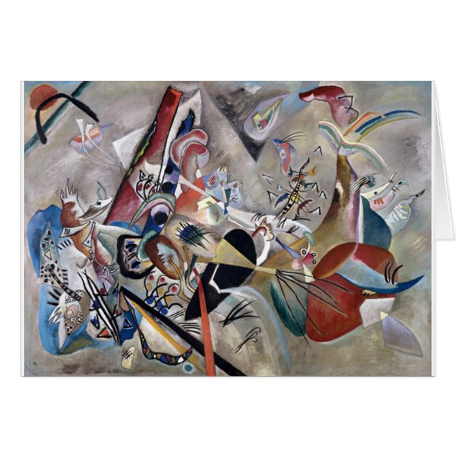 Kandinsky in het Abstracte grijze kunstwerk (Voorkant Horizontaal)