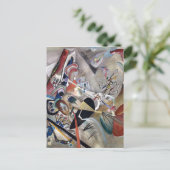 Kandinsky in het Abstracte grijze kunstwerk Briefkaart (Staand voorkant)
