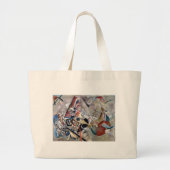 Kandinsky in het Abstracte grijze kunstwerk Grote Tote Bag (Voorkant)