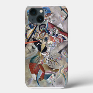 Kandinsky in het Abstracte grijze kunstwerk iPhone 13 Hoesje
