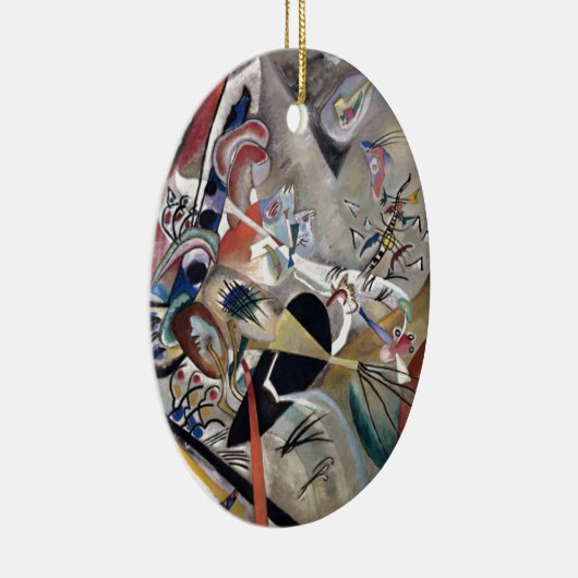 Kandinsky in het Abstracte grijze kunstwerk Keramisch Ornament (Rechts)