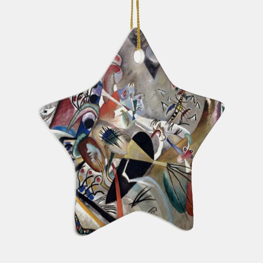 Kandinsky in het Abstracte grijze kunstwerk Keramisch Ornament (Rechts)