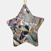 Kandinsky in het Abstracte grijze kunstwerk Keramisch Ornament (Links)