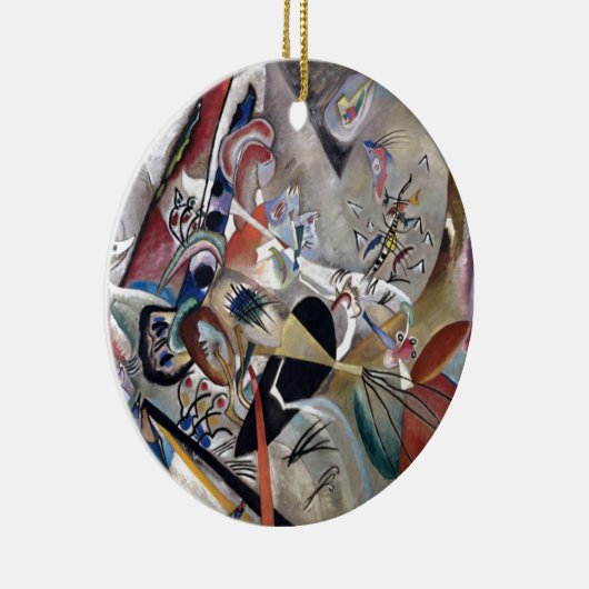 Kandinsky in het Abstracte grijze kunstwerk Keramisch Ornament (Rechts)